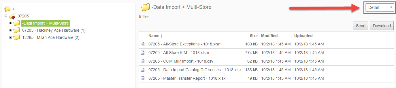 Online Report Access Detailed View