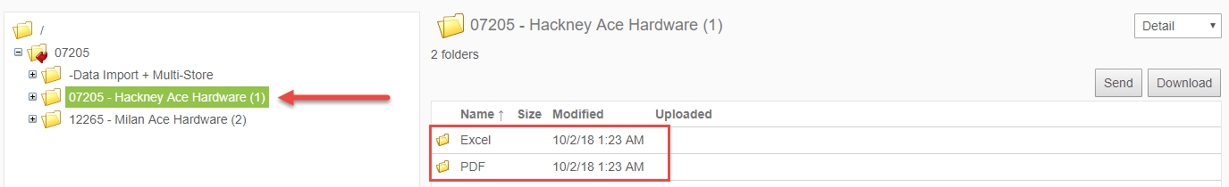 Online Report Access PDF and Excel Folders 