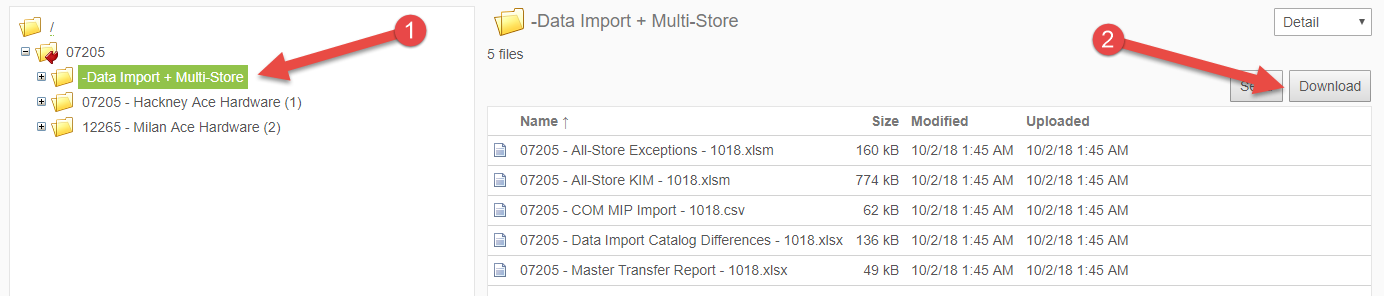 Online Report Access Downloading a Folder