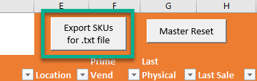 Delete Report Exporting SKUs