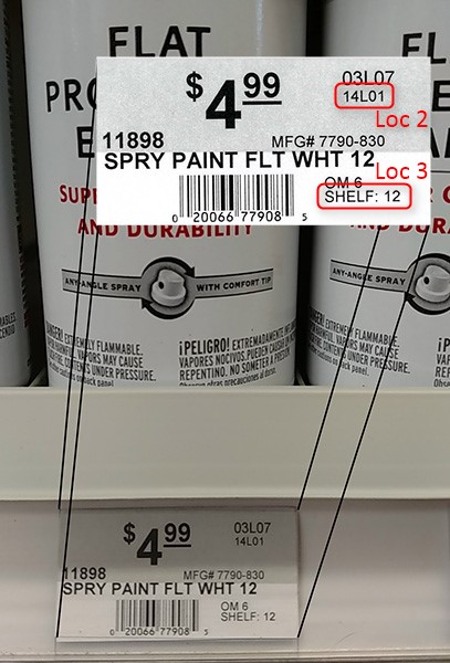 Location 3 Bin Label 